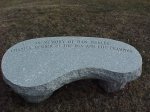 #10 - Deer Isle granite - Kidney shaped bench at a local golf course